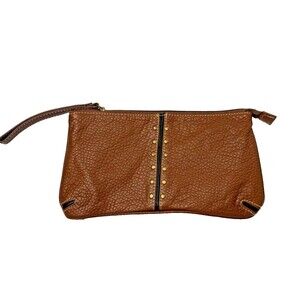 Red by Marc Ecko Bag Brown Pebbled Texture Stud Wristlet Clutch Urban Streetwear